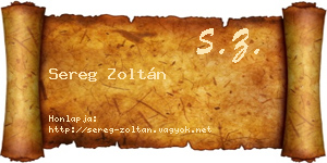 Sereg Zoltán névjegykártya